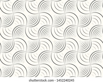 Abstract vector seamless monochrome pattern with dots. Modern abstract background.