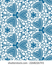 abstract vector seamless monochrome pattern