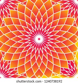 Abstract vector seamless op art pattern. Colorful pop art, graphic ornament. Optical illusion