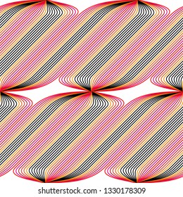 Abstract vector seamless op art pattern. Moire graphic ornament. EPS10.