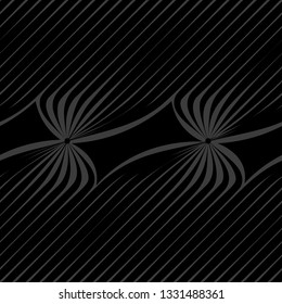 Abstract vector seamless op art pattern. Monochrome moire graphic ornament.
