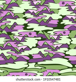 Abstract vector seamless pattern background of wavy short lines in dark purple tones. The design is suitable for textiles, surfaces, clothes, backgrounds, wallpaper
