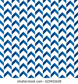 Abstract vector seamless pattern background with blue color zigzag ticks. Endless vector texture for wallpaper, wrapping paper, surface texture, pattern fill