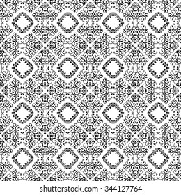 Abstract vector seamless pattern with bright tribal ornament