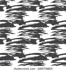 
Abstract vector seamless pattern with brush strokes in memphis style.  Creative background for print, textile, wear, magazines, template, card, poster, flyer design, brochure. 