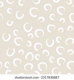 Abstract vector seamless pattern with circle. Cute doodle print for kids. For print, web, home decor, fashion, surface, graphic design. Vector illustration