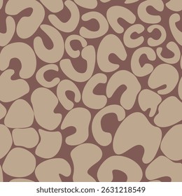 Abstract vector seamless pattern in coffee motive with brown and beige colors.. Could be used for texture, card, surface design, wallpaper.