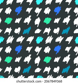 Abstract vector seamless pattern with colored dashes and stripes in the style of hand drawing. Abstract pattern for fabrics, clothes. dresses, packaging.