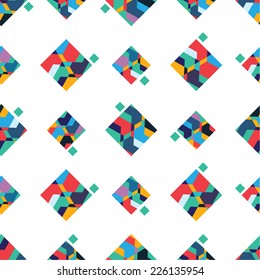 Abstract vector seamless pattern, colorful geometric