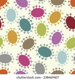 abstract vector seamless pattern with colorful shapes 