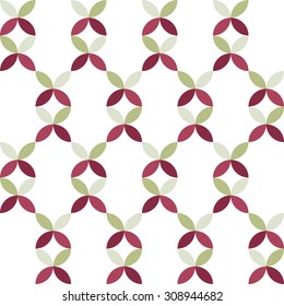 Abstract vector seamless pattern of colorful petals