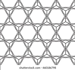 Abstract Vector seamless pattern with complex triangle style. Repeating sample figure and line. For modern interiors design, wallpaper, textile industry