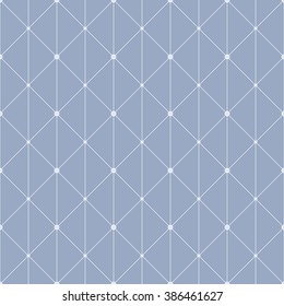 Abstract vector seamless pattern with connected dots