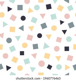 Abstract vector seamless pattern. Abstract contemporary modern trendy illustration. Geometric design. Children's design