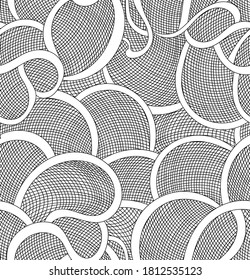 Abstract vector seamless pattern with curling ornament 