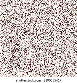 Abstract vector seamless pattern of dark dots on white background.