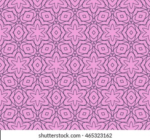Abstract Vector seamless pattern with digital abstract floral and leave style. purple color. For modern interiors design, holiday wallpaper, textile industry