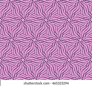 Abstract Vector seamless pattern with digital abstract floral and leave style. purple color. For modern interiors design, holiday wallpaper, textile industry