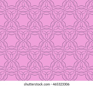 Abstract Vector seamless pattern with digital abstract floral and leave style. purple color. For modern interiors design, holiday wallpaper, textile industry