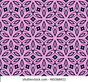 Abstract Vector seamless pattern with digital abstract floral and leave style. purple color. For modern interiors design, holiday wallpaper, textile industry