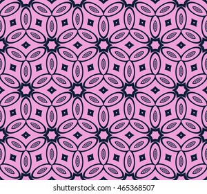 Abstract Vector seamless pattern with digital abstract floral and leave style. purple color. For modern interiors design, holiday wallpaper, textile industry