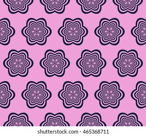 Abstract Vector seamless pattern with digital abstract floral and leave style. purple color. For modern interiors design, holiday wallpaper, textile industry