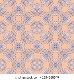 Abstract vector seamless pattern  for fabric, textile, wrapping paper, wallpaper, web design, background.