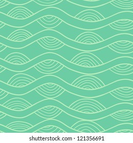 Abstract vector seamless pattern. Fancy doodle. Retro colors