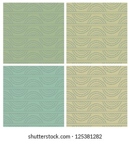 Abstract vector seamless pattern. Fancy doodle. Retro colors