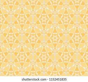 Abstract vector seamless pattern with abstract floral and leave style. Repeating sample figure and line. For modern interiors design, wallpaper, textile industry.