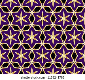 Abstract vector seamless pattern with abstract floral and leave style. Repeating sample figure and line. For modern interiors design, wallpaper, textile industry.