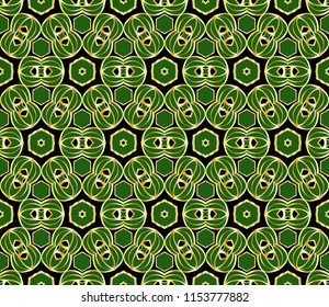 Abstract vector seamless pattern with abstract floral and leave style. Repeating sample figure and line. For modern interiors design, wallpaper, textile industry.