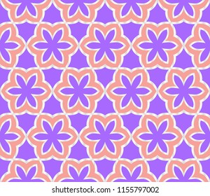 Abstract vector seamless pattern with abstract floral and leave style. Repeating sample figure and line. For modern interiors design, wallpaper, textile industry.
