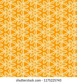 Abstract vector seamless pattern with abstract floral and leave style. Repeating sample figure and line. For modern interiors design, wallpaper, textile industry