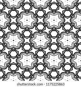 Abstract vector seamless pattern with abstract floral and leave style. Repeating sample figure and line. For modern interiors design, wallpaper, textile industry