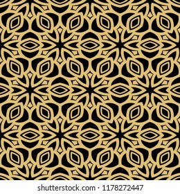 Abstract vector seamless pattern with abstract floral and leave style. Repeating sample figure and line. For modern interiors design, wallpaper, textile industry