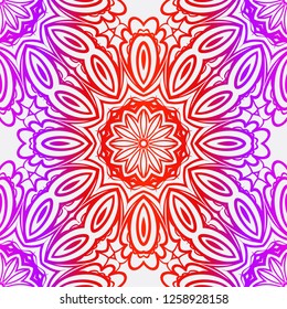 Abstract vector seamless pattern with abstract floral and leave style. Repeating sample figure and line. For modern interiors design, wallpaper, textile industry