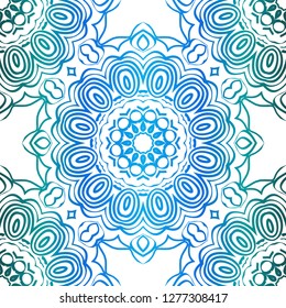 Abstract vector seamless pattern with abstract floral and leave style. Repeating sample figure and line. For modern interiors design, wallpaper, textile industry