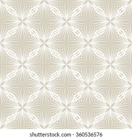 Abstract vector seamless pattern. Floral line swirl geometric texture. Stylish abstract ornamental background