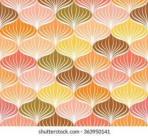 Abstract vector seamless pattern  Floral oriental geometric line texture  Stylish abstract ornamental background