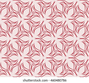 Abstract Vector seamless pattern with abstract floral and leave style. For interior design, printing, wallpaper, textile industry and holiday postcard.  pink shades on a light pink background