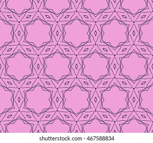 Abstract Vector seamless pattern with abstract floral and leave style. Repeating sample figure and line. For modern interiors design, wallpaper, textile industry