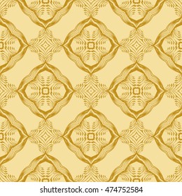 Abstract Vector seamless pattern with abstract floral and leave style. Repeating sample figure and line. For modern interiors design, wallpaper, textile industry