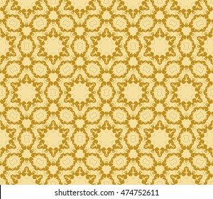 Abstract Vector seamless pattern with abstract floral and leave style. Repeating sample figure and line. For modern interiors design, wallpaper, textile industry