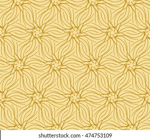 Abstract Vector seamless pattern with abstract floral and leave style. Repeating sample figure and line. For modern interiors design, wallpaper, textile industry