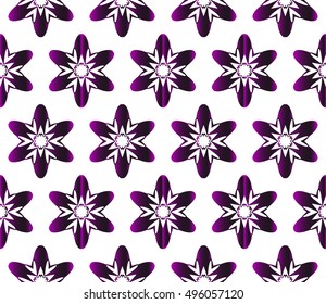 Abstract Vector seamless pattern with abstract floral and leave style. Repeating sample figure and line. purple gradient. For modern interiors design, wallpaper, textile industry