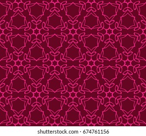 Abstract vector seamless pattern with abstract floral and leave style. For modern interiors design, wallpaper, textile industry