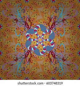 Abstract vector seamless pattern flower design in colors. Floral seamless pattern with watercolor effect. Textile print for bed linen, jacket, package design, fabric and fashion concepts.