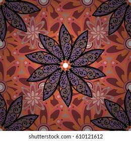 Abstract vector seamless pattern flower design in pink colors. Floral seamless pattern with watercolor effect. Textile print for bed linen, jacket, package design, fabric and fashion concepts.