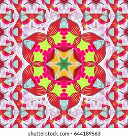 Abstract vector seamless pattern flower design in blue colors. Floral seamless pattern with watercolor effect. Textile print for bed linen, jacket, package design, fabric and fashion concepts.